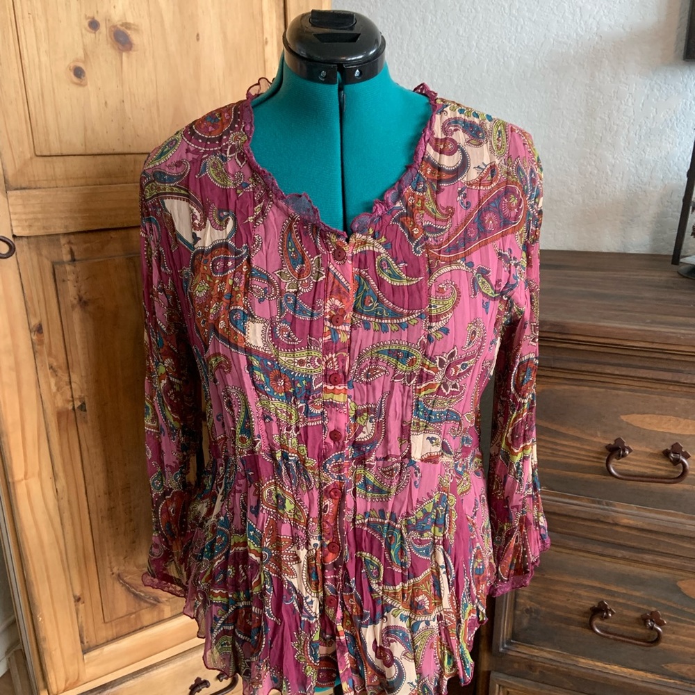 Coldwater Creek crinkle blouse